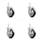 Service Caster 5 Inch Black Poly Wheel Swivel 3/4 Inch Square Stem Caster Set with Brake SCC SCC-SQ20S514-PPUB-BLK-TLB-34-4 - alternate 1